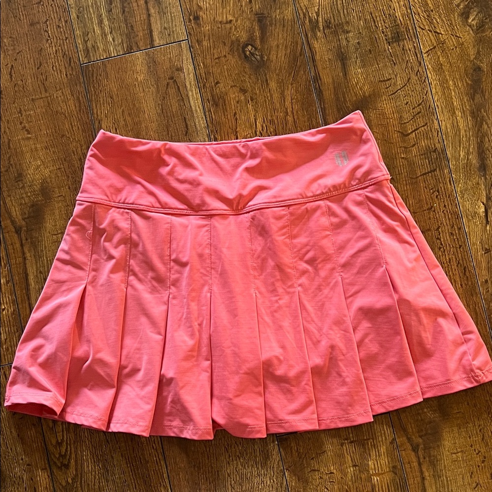 Coral Pleated Women's Skirt